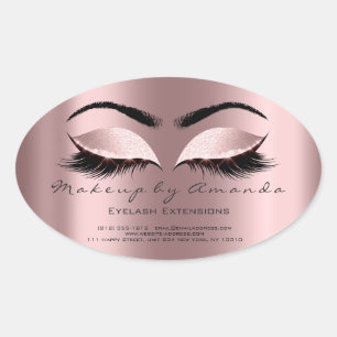 Sticker Ovale Eyelash Extension Ronde Maquillage Artiste Beauté 