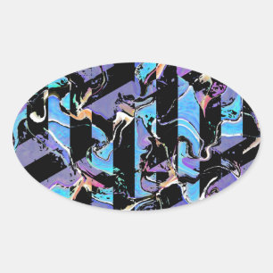 Sticker Ovale Eyesore classique collant rond classique