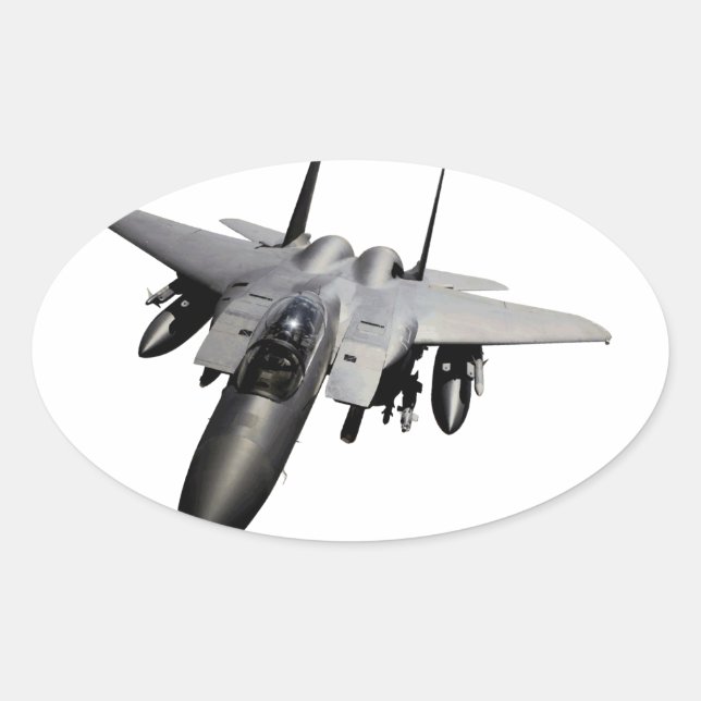Sticker Ovale F-15 Aigle (Devant)