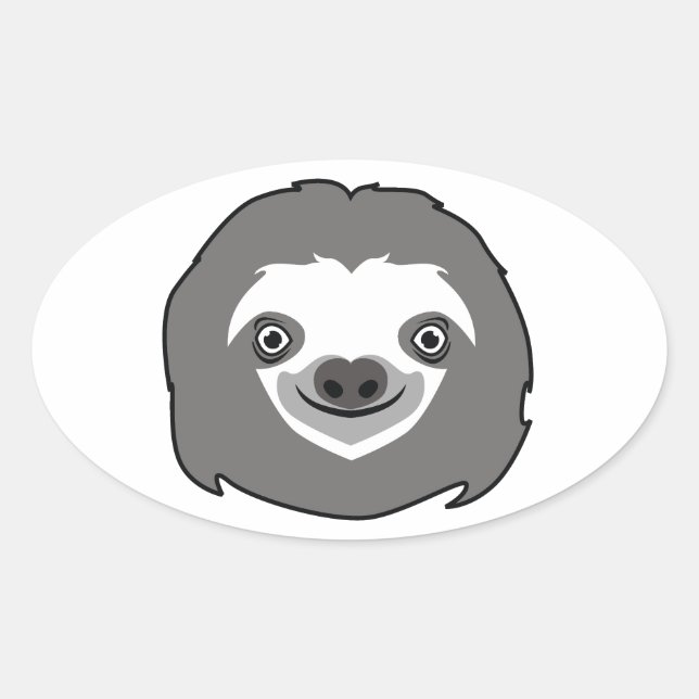 Sticker Ovale Face de fentes (Devant)