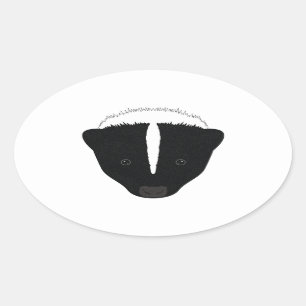 Sticker Ovale Face de la peau