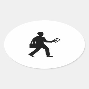 Sticker Ovale Facteur