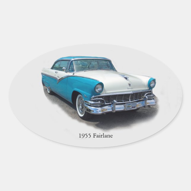 Sticker Ovale Fairlane 1955 (Devant)