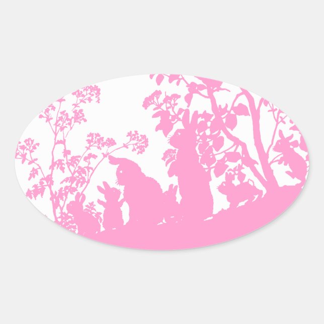 Sticker Ovale Famille Bunny (Devant)