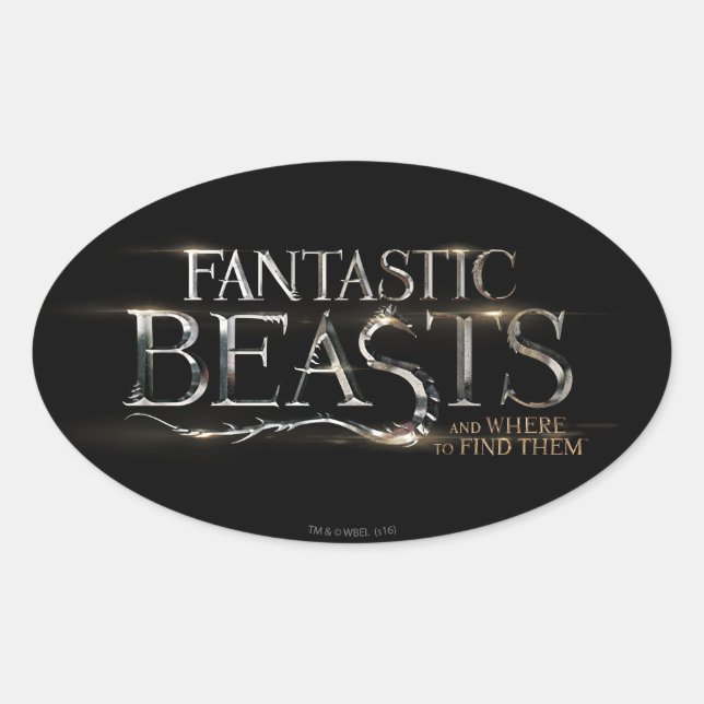 STICKER OVALE FANTASTIQUE BEASTS ET WHERE TO FIND THEM™ (Devant)