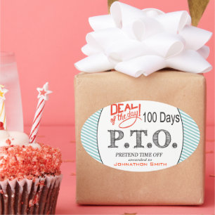 Sticker Ovale Félicitations amusantes pour faire semblant d'être