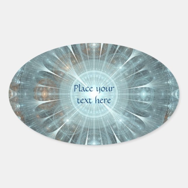 Sticker Ovale Fenêtre de la cathédrale de Noël (Devant)