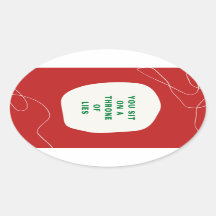 Feuille d'autocollant Trône de mensonges