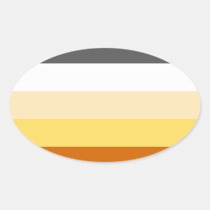 Sticker Ovale Fière Ours