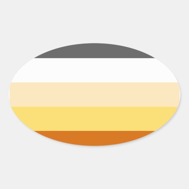 Sticker Ovale Fière Ours (Devant)