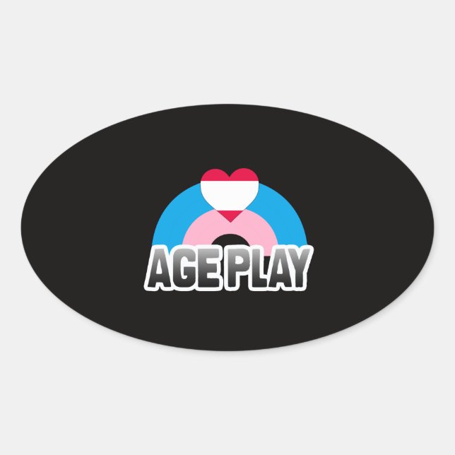 Sticker Ovale Fierté de jeu d'âge (Devant)