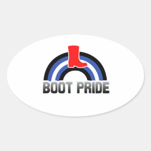Sticker Ovale Fierté des bottes