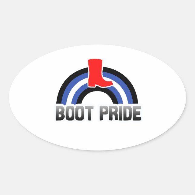 Sticker Ovale Fierté des bottes (Devant)