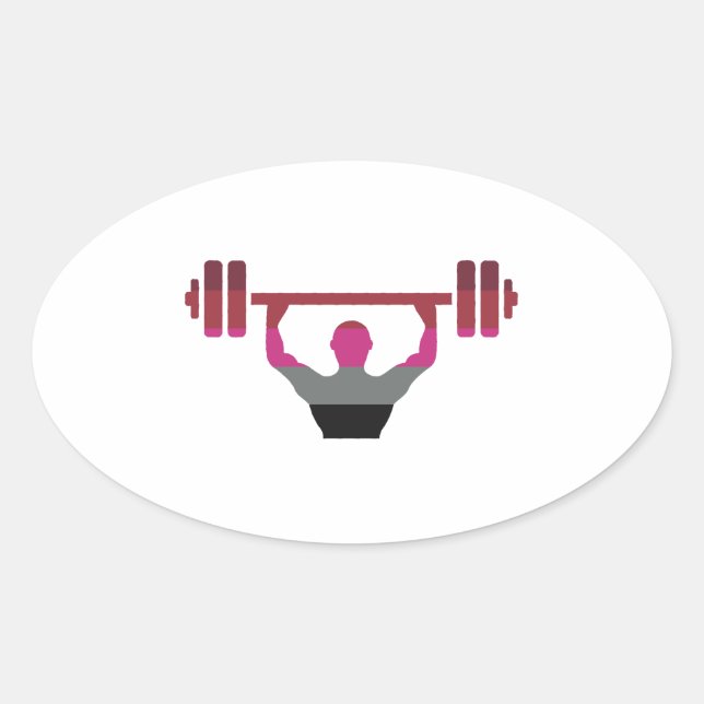 Sticker Ovale Fierté musculaire (Devant)