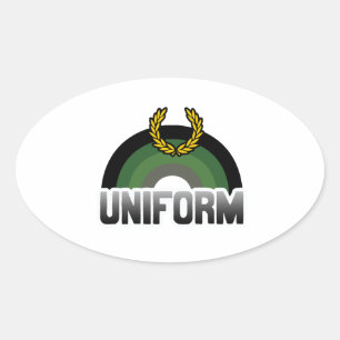 Sticker Ovale Fierté uniforme