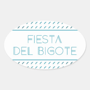 Sticker Ovale Fiesta Del Bigote