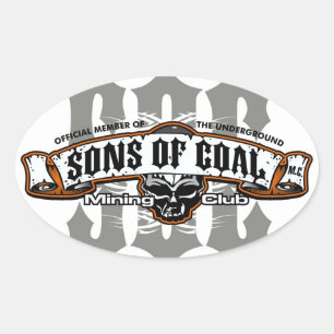 STICKER OVALE FILS DU CLUB DES MINEURS DE CHARBON