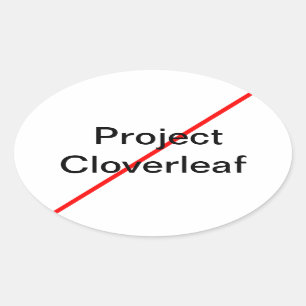 Sticker Ovale Fin du projet Cloverleaf