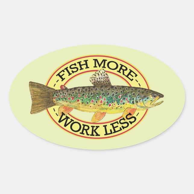 Sticker Ovale Fishing (Devant)