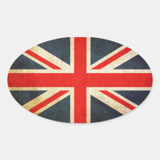 Sticker Ovale Flag de Grunge