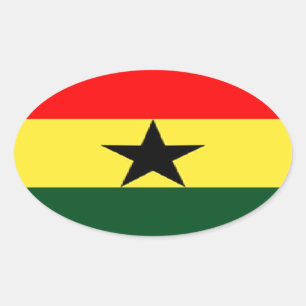 Sticker Ovale Flag du Ghana