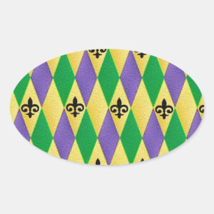 Sticker Ovale Fleur de lis