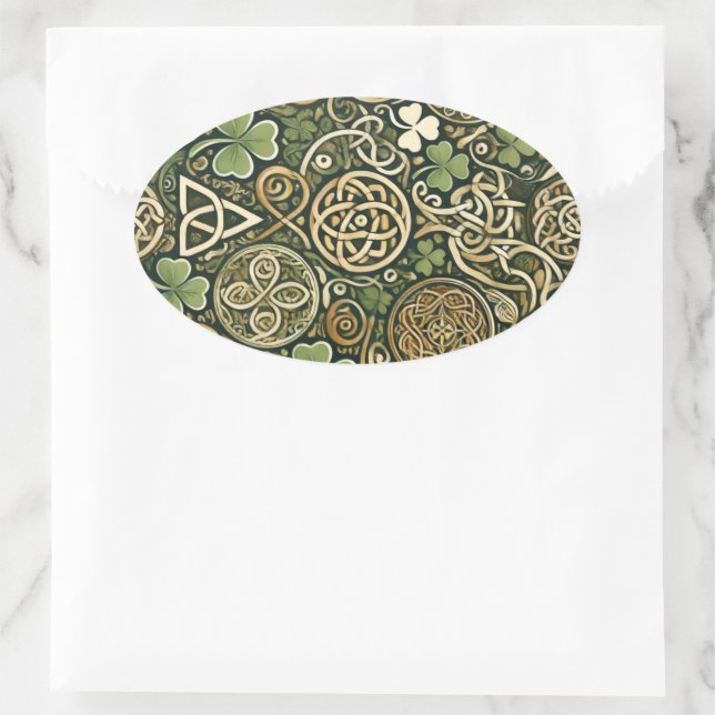 Sticker Ovale Floraison Celtique (Sac)