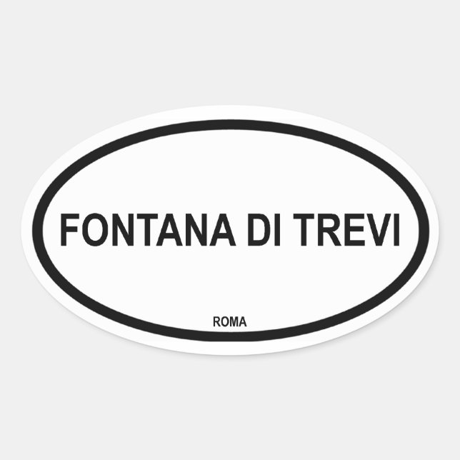 STICKER OVALE FONTANA DI TREVI (Devant)