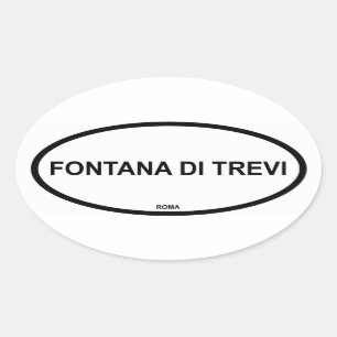 STICKER OVALE FONTANA DI TREVI