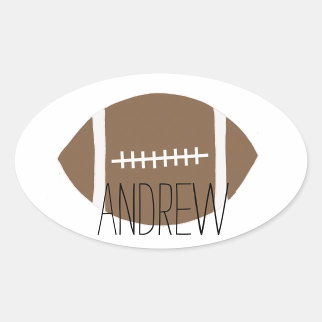 Sticker Ovale Football classique simple (Devant)