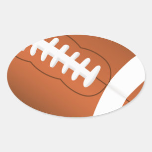 Sticker Ovale Football Sports Ball Team Jeu Jouer Stars Coach