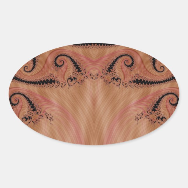 Sticker Ovale Fractale 404 (Devant)