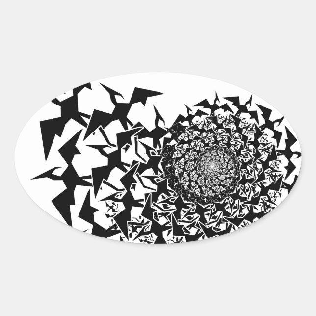 Sticker Ovale Fractyl Pterodactyl (Devant)