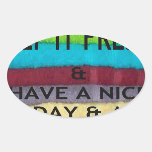 Sticker Ovale Fraîche et propre : éclat de couleur pour un nouve