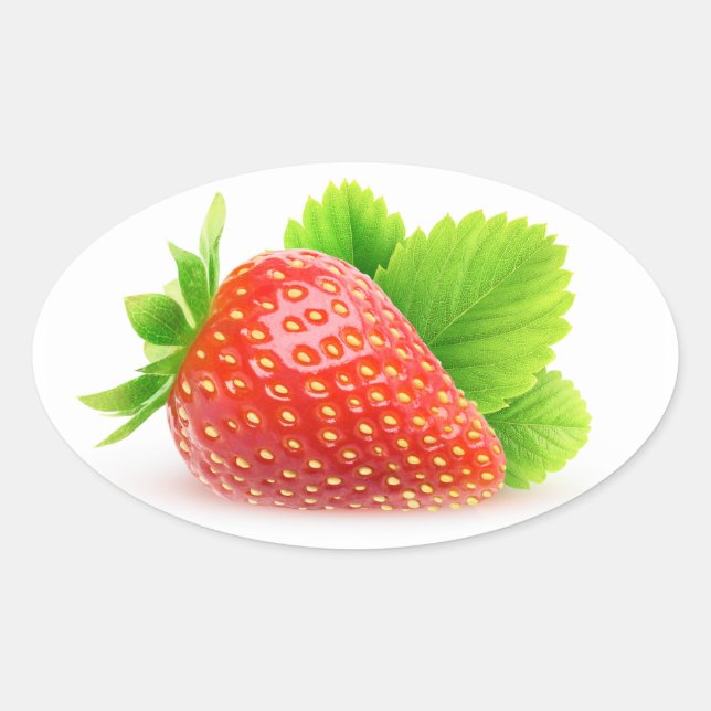 Sticker Ovale Fraise (Devant)