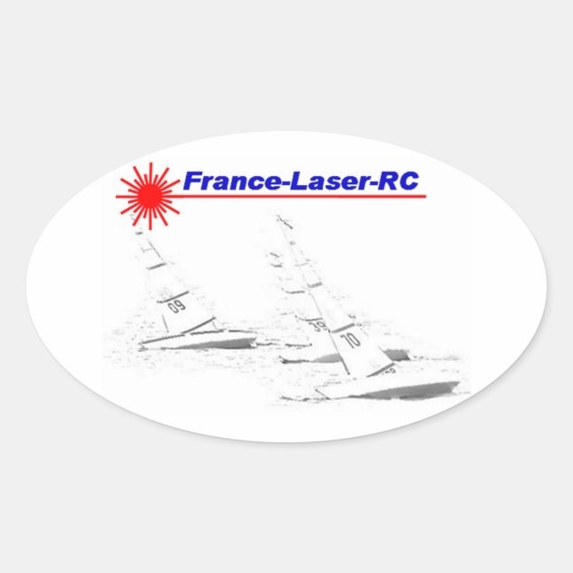 Sticker Ovale France Laser RC Classic (Devant)