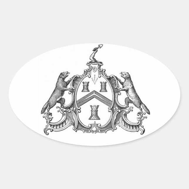 Sticker Ovale Freemason (Devant)