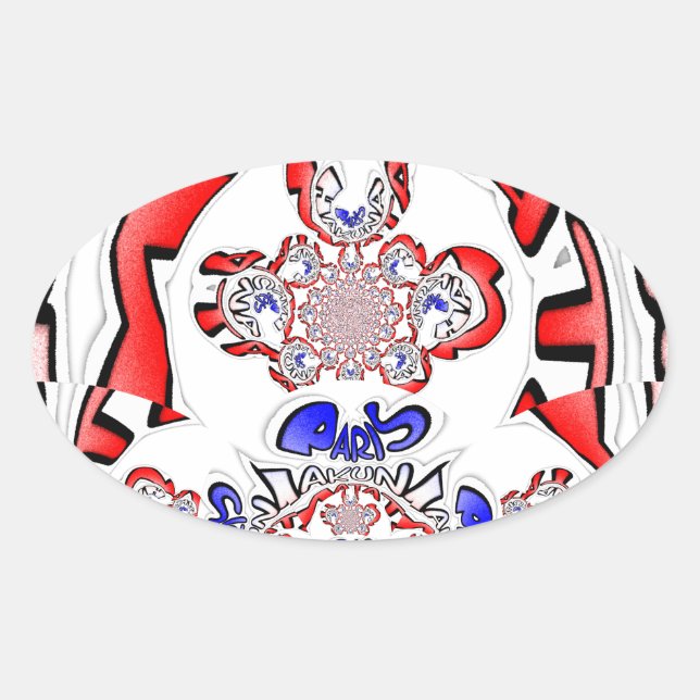 Sticker Ovale French Twist Hakuna Matata : Unique Mélange Cultur (Devant)