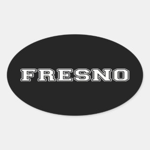 Sticker Ovale Fresno Californie