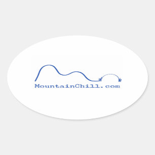 Sticker Ovale Froid de montagne - adhésif pour pare-chocs