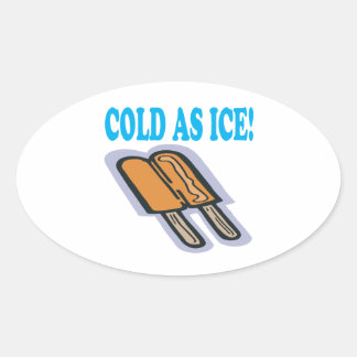Sticker Ovale Froide Comme La Glace