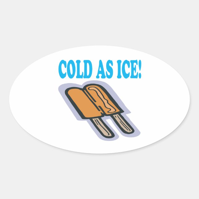 Sticker Ovale Froide Comme La Glace (Devant)
