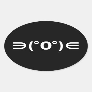 Sticker Ovale Fugu Kaomoji Emoticon japonais