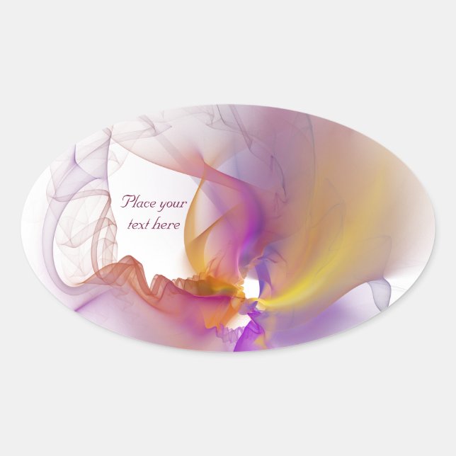 Sticker Ovale Fumée légère (Devant)