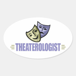 Sticker Ovale Funny Drama Theatre