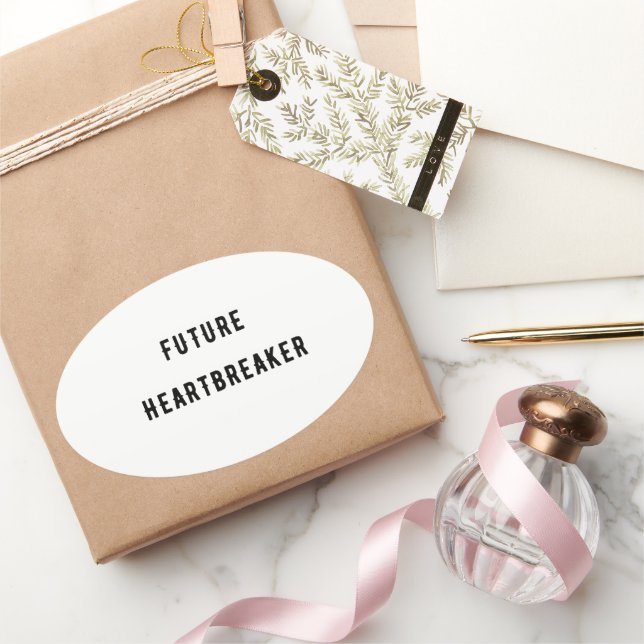 Sticker Ovale Futur briseur de coeur (Cadeaux)