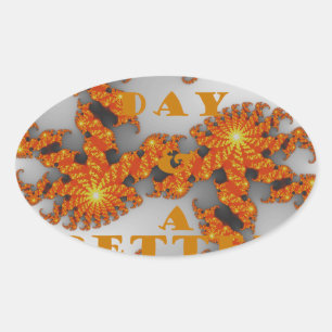 Sticker Ovale Galactique céleste ont une belle journée et une me