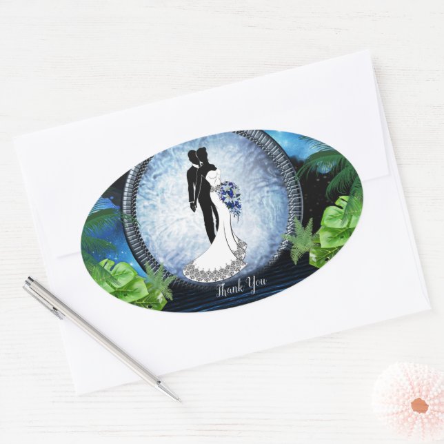 Sticker Ovale Galaxie-Portail fixe (Enveloppe)