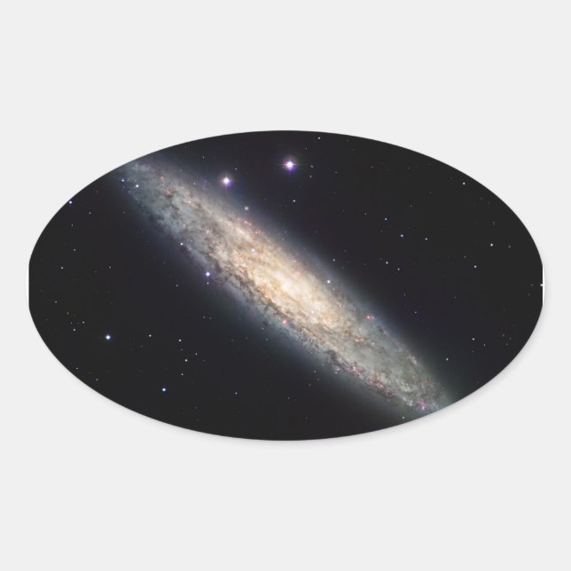 Sticker Ovale Galaxie spirale - NGC 253 (Devant)