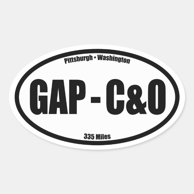 Sticker Ovale GAP - C&O Towpath Oval (Devant)